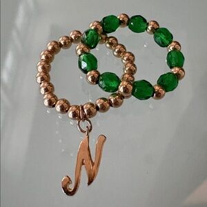 VTG 14 K Gold JCM Initial ‚N’ Stretch Band Ring